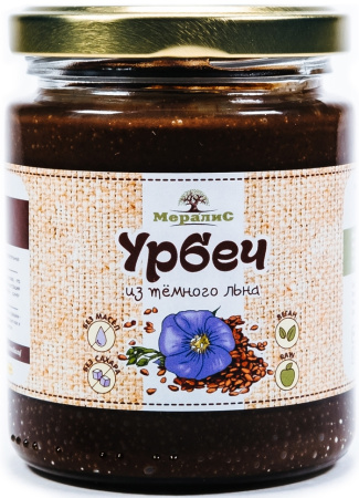 Урбеч из темного льна, "Мералис" 230 гр. РФ