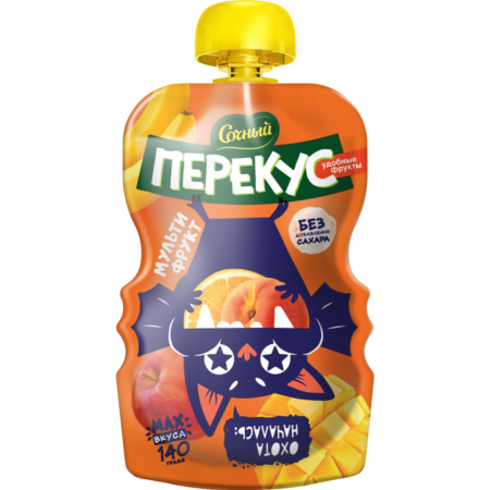 Мультифруктовое пюре для детского питания "Сочный перекус" 140 гр., РБ