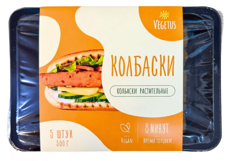 П/ф  раст происх. Колбаски со вкус цыпленка  300г. зам. Vegetus