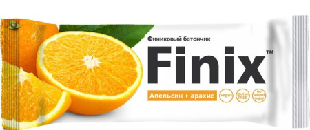 Финиковый батончик "Finix" с арахисом и апельсином  30 гр.