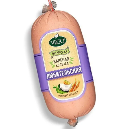 Продукт растит. Колбаса вареная Любительская "Vego"  500 г