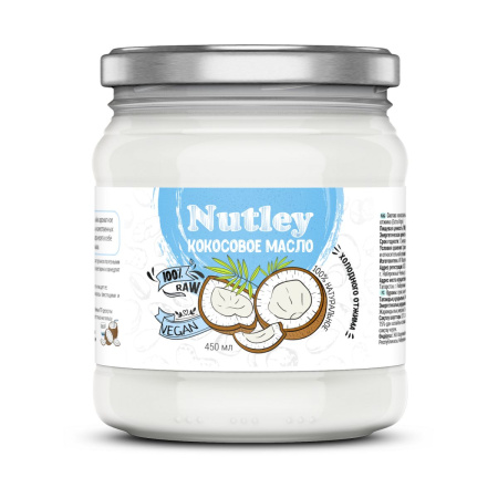 Масло кокосовое холодного отжима Nytley, 450 мл