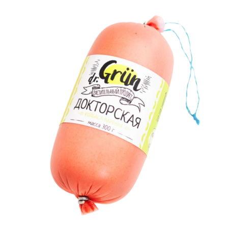 Продукт растительный Колбаса вареная "Докторская" Dr. Grün 300  гр.