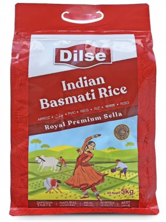 Индийский Рис басмати SELLA ROYAL PREMIUM в мешке Dilse 2 кг